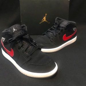 Air Jordan 1 Multicolor swoosh Black Sz 3y